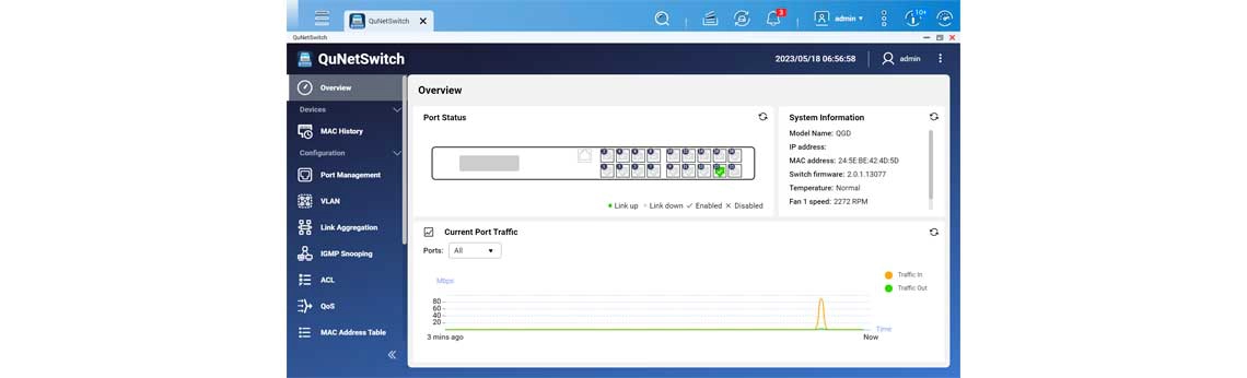 QuNetSwitch: Gestão de Camada 2 de fácil utilização