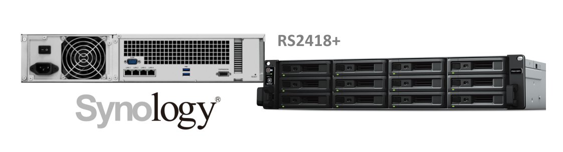 RackStation RS2418+, NAS storage 120TB com armazenamento escalável 