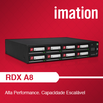 RDX A8, uma autoloader de alto desempenho e escalável.