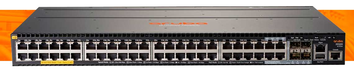 Recursos principais do switch Aruba 2930M JL322A