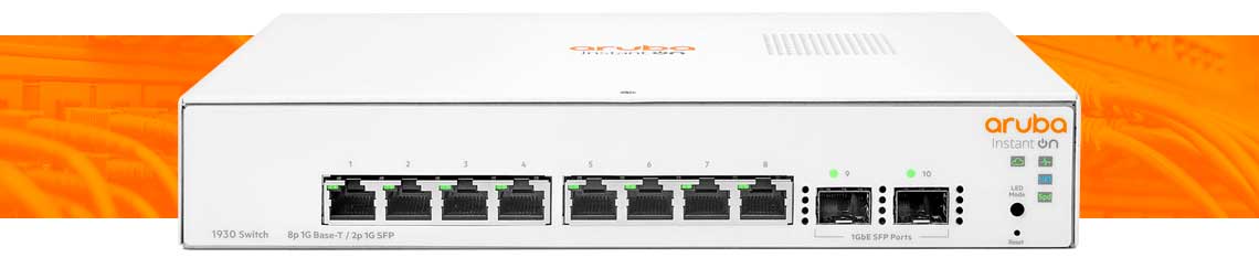 Principais recursos dos switches Aruba Instant On 1930