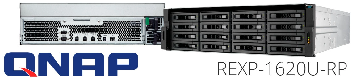 REXP-1620U-RP Qnap, JBOD SAS 16 baias hot-swappable rackmount