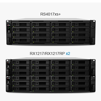 Rackstation RS4017xs+, um storage 16TB SATA escalável até 560TB