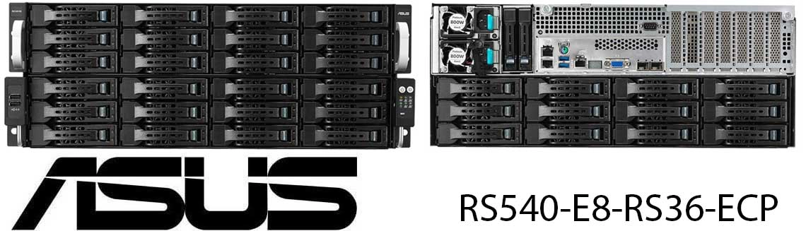 RS540-E8-RS36-ECP, servidor rack otimizado para rack com processadores Intel Xeon