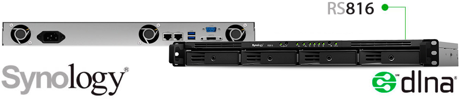 RS816 8TB Synology, um NAS server em rack compacto para 4 discos