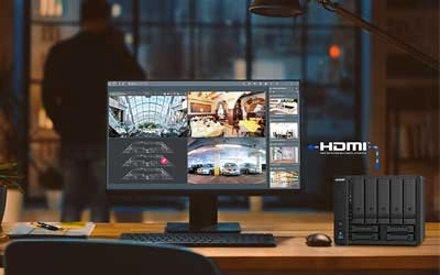 Saída HDMI — Controle total do NAS na tela grande