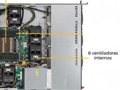 Um servidor rackmount com resfriamento inteligente