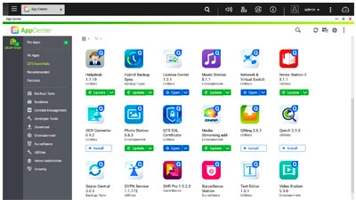 Sistema operacional QTS e App Center