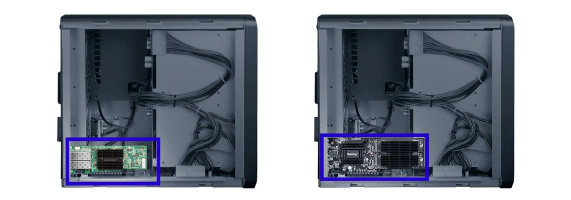 Storage NAS 96TB com slot PCIe para implementação de SSD M.2 ou conexão 10GbE  