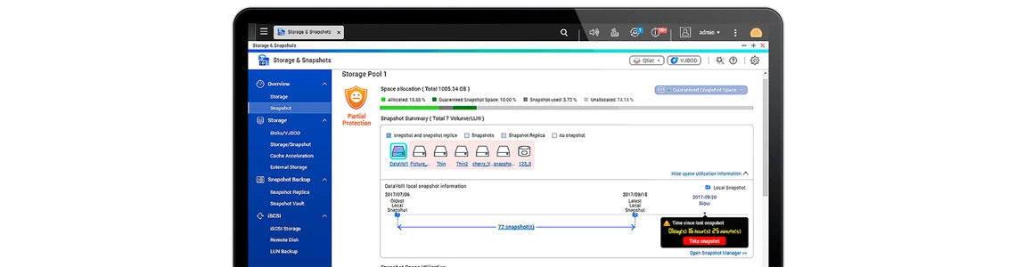 Snapshot, mais proteção para os dados importantes