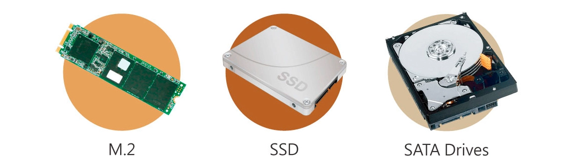 SSD M.2 e cache SSD de 2,5” com otimização Qtier