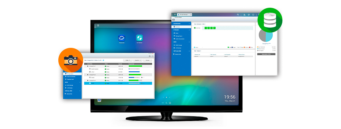 Storage 84TB SATA com snapshot para restauração de arquivos