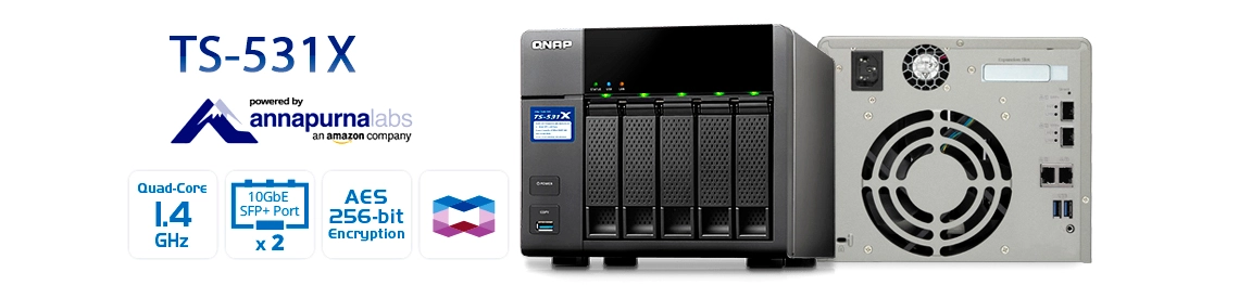 TS-531X 25TB Qnap, alto desempenho e criptografia