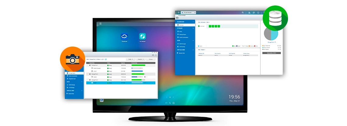 Storage server Qnap, restauração de arquivos via snapshot por Volume & LUN