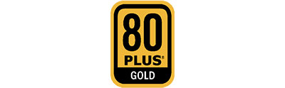 Um rack server equipado com fontes redundantes 80 Plus Gold