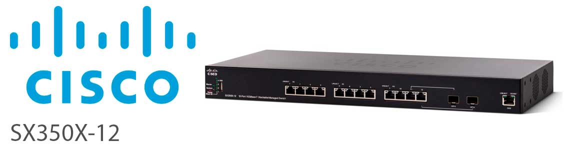 Switches gerenciáveis ​​empilháveis ​​Cisco 350X-12
