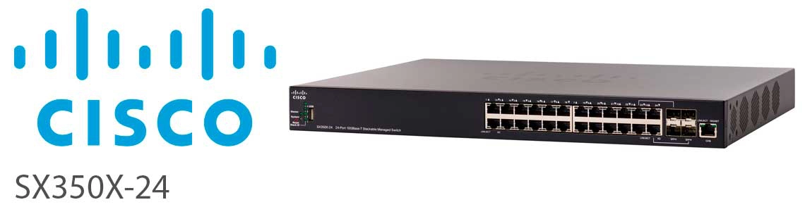 Switches gerenciáveis ​​empilháveis ​​Cisco 350X-24