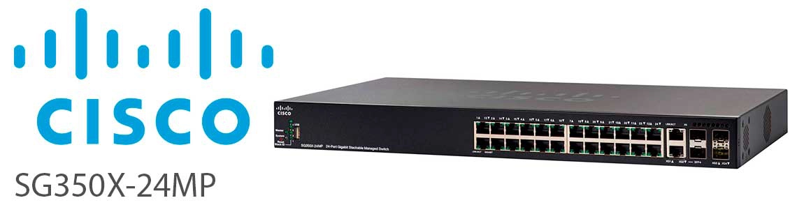 Switches gerenciáveis ​​empilháveis ​​Cisco 350X-24MP