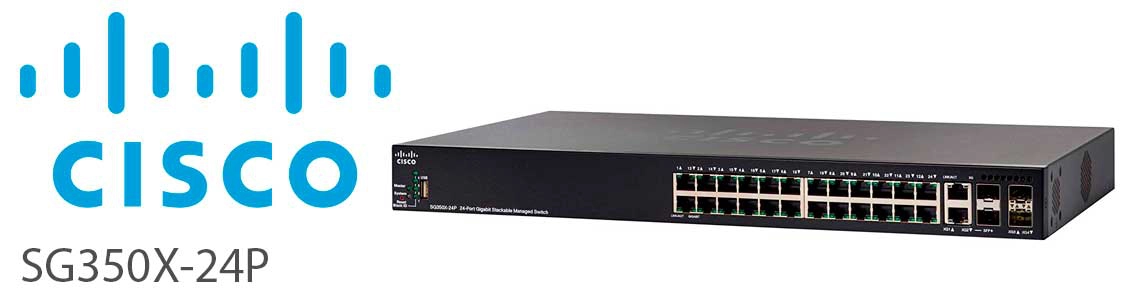 Switches gerenciáveis ​​empilháveis ​​Cisco 350X-24P