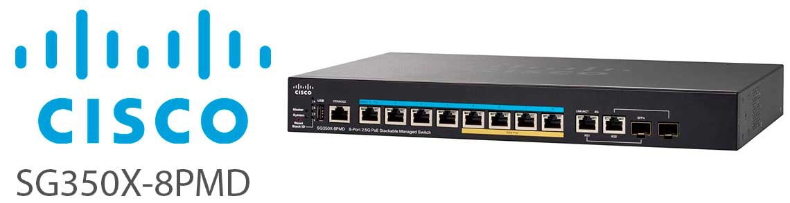Switches gerenciáveis ​​empilháveis ​​Cisco 350X-8PMD