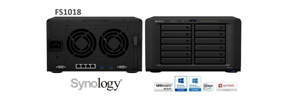 Synology FS1018 120TB, tamanho compacto e de alta performance