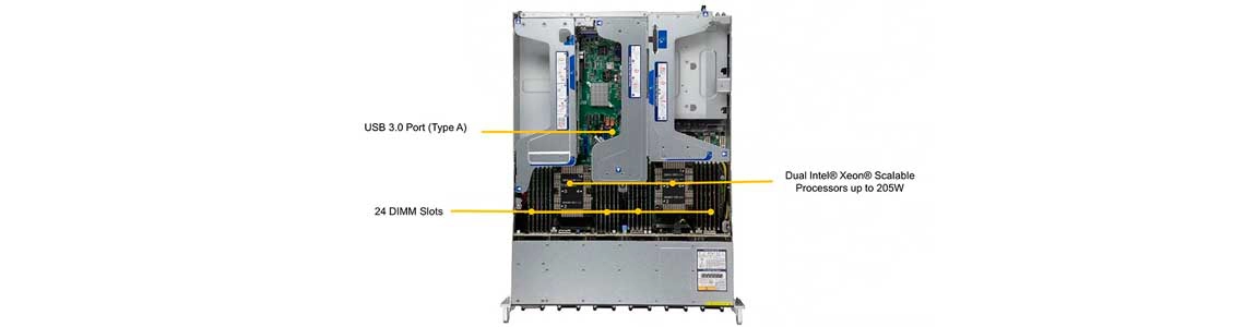 SYS-2029U-MTNRV com soquete para dois processadores Intel Xeon Scalable