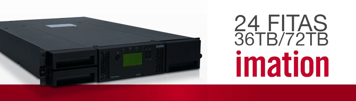 L1200 Imation, a tape library LTO para 24 fitas