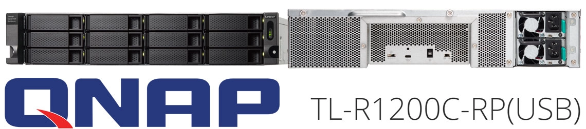 TL-R1200C-RP Qnap, gabinete de expansão 12 Baias e portas USB 3.2