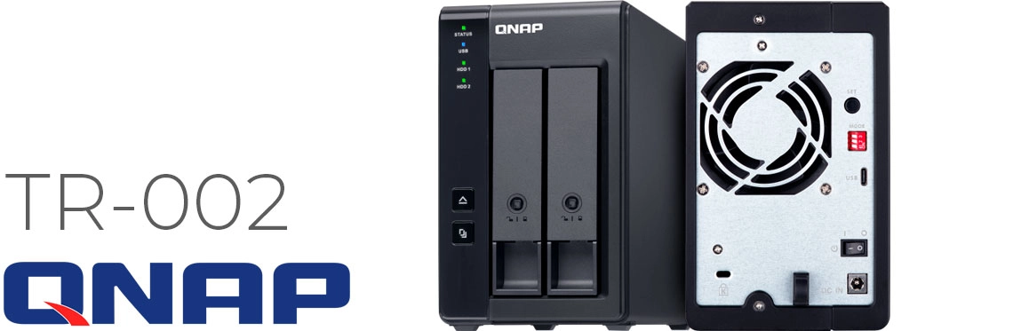 TR-002  12TB Qnap, unidade de expansão JBOD com arranjos RAID