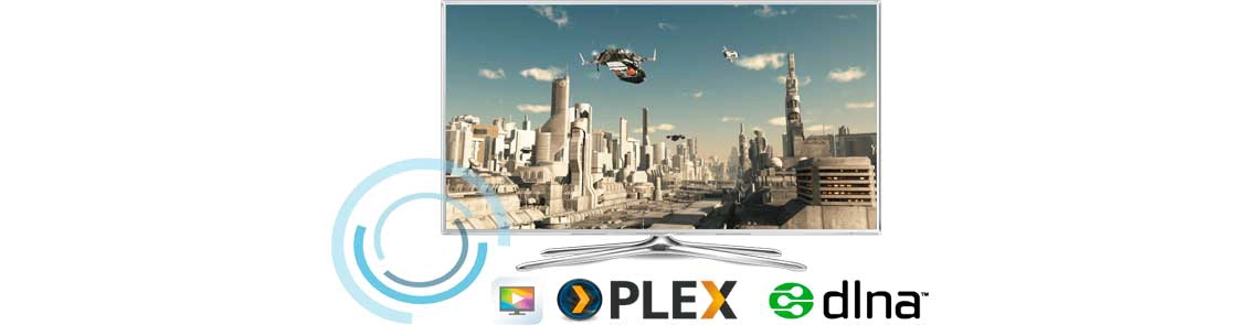Transmita mídia via DLNA, AirPlay, Chromecast e Plex
