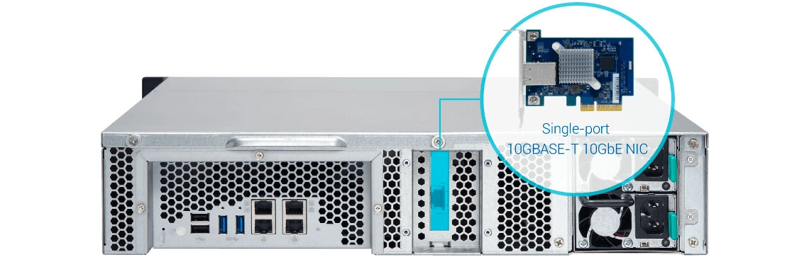 TS-1263XU-RP 144TB, NAS com conexão 10GbE