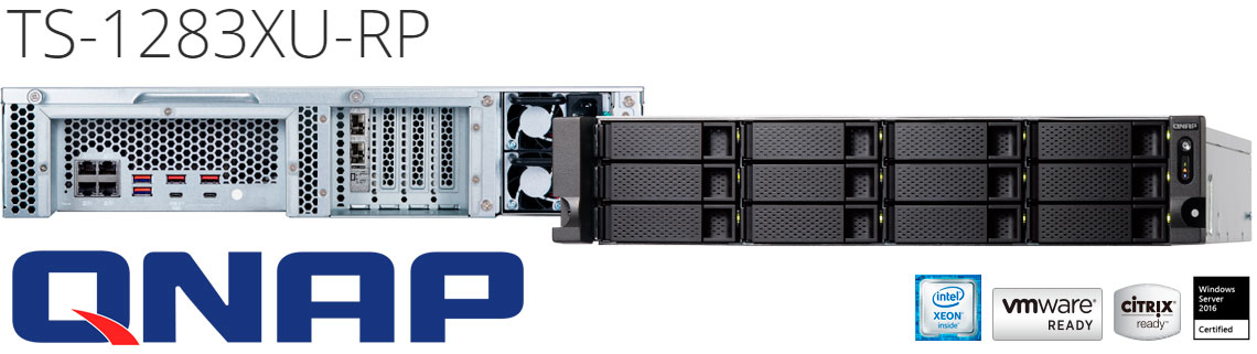 TS-1283XU-RP Qnap, storage NAS com desempenho ideal para virtualização
