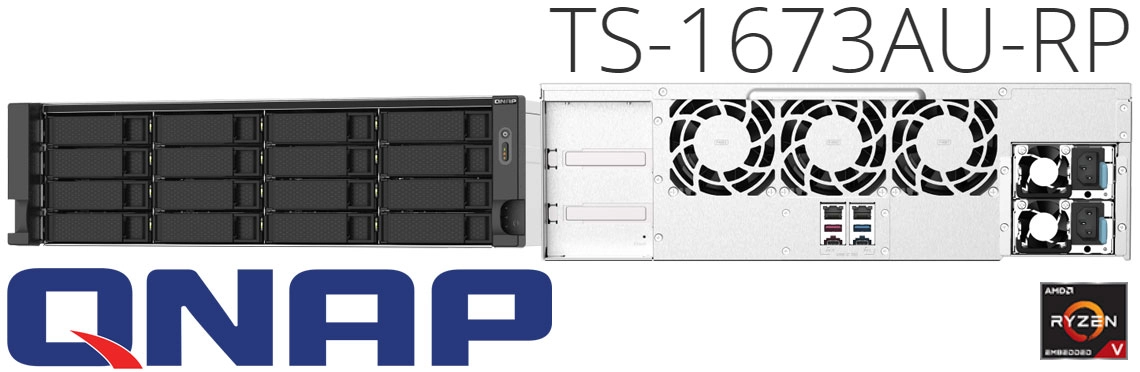 TS-1673AU-RP 64TB Qnap, um NAS 16 baias para aplicações de virtualização