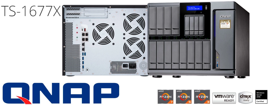 TS-1677X 24TB Qnap, solução de armazenamento de alta capacidade