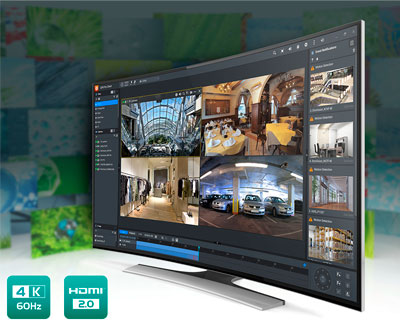 Um NVR com 128 canais de monitoramento CFTV