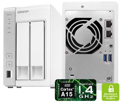 TS-231+ Qnap, storage doméstico 2 Baias para discos SATA/SSD