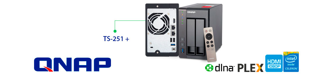 TS-251+ 24TB, 2 baias Storage NAS e servidor multimídia dlna
