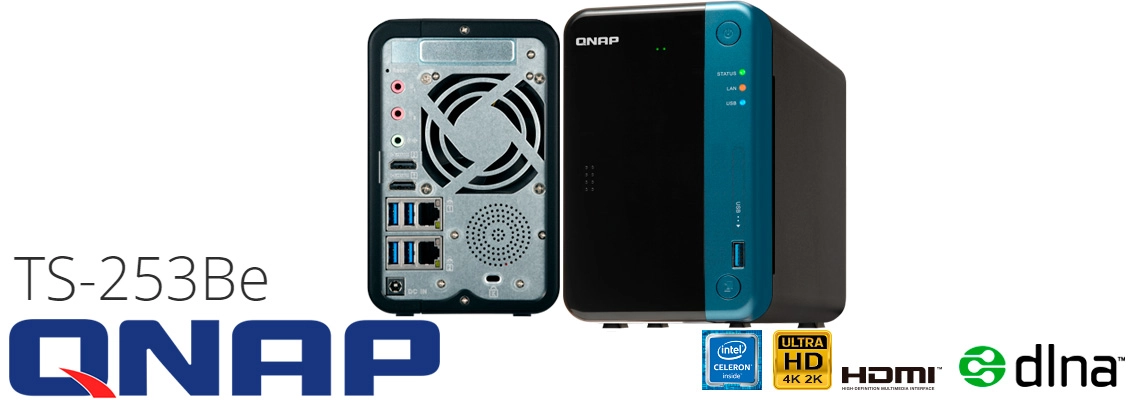 TS-253Be Qnap Storage NAS doméstico 2 baias 10TB