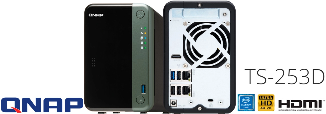 Um NAS e Media server 36TB com processador Quad Core e duas portas LAN 2,5GbE