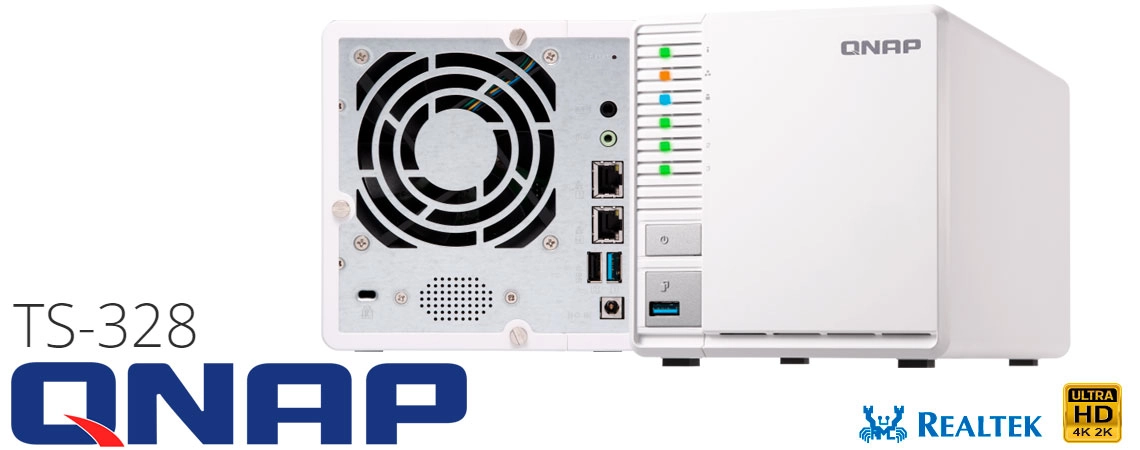 TS-328 Qnap 12TB, Storage NAS 3 baias para armazenamento seguro com RAID 5