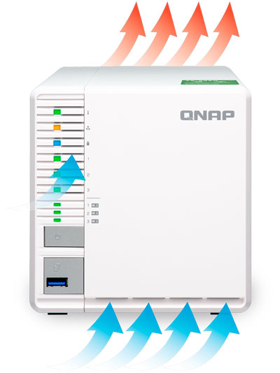 TS-332X, Storage NAS 3 baias com eficiência de fluxo de ar