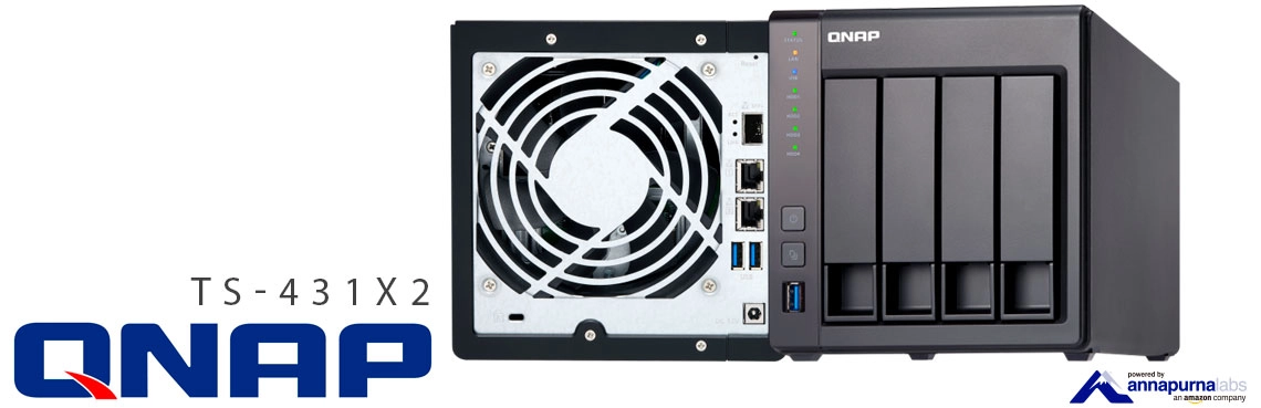 TS-431X2 Qnap, Storage NAS 4 baias com conexão 10GbE