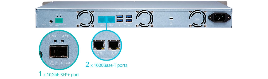 TS-431XeU 16TB Qnap, Storage NAS 4 baias com funcionamento ininterrupto 24x7