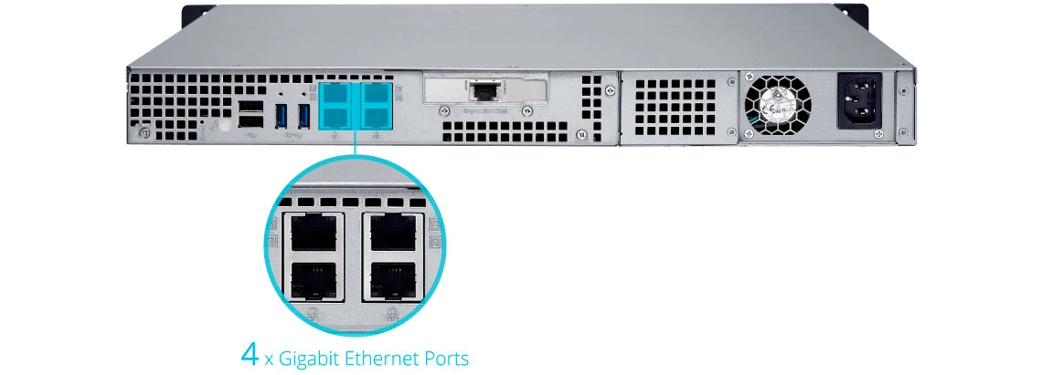 TS-463XU, 4 portas LAN Gigabit