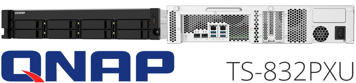 TS-832PXU 40TB Qnap, NAS com 8 baias SATA/SSDe conexão 2,5GbE