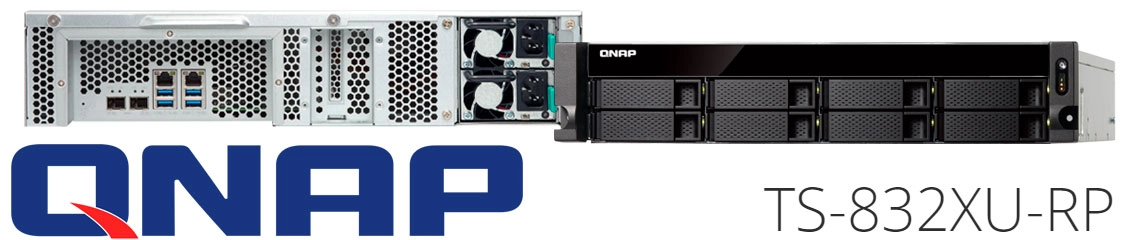 Qnap TS-832XU-RP 8TB, Storage NAS 8 baias