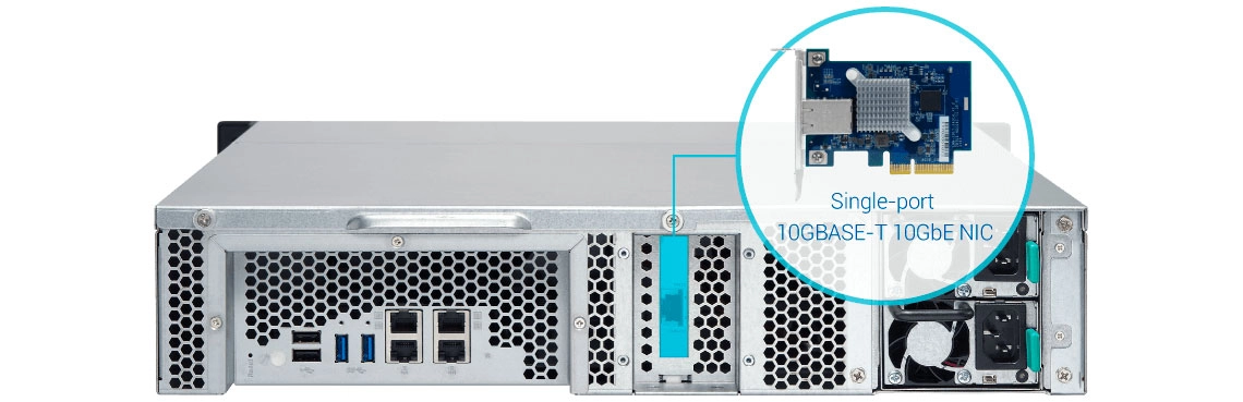 TS-863XU-RP, storage com conexão 10GbE