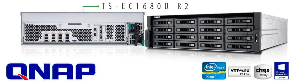 TS-EC1680U R2 48TB Qnap, Storage NAS 16 baias rackmount