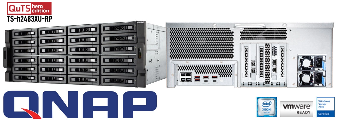 TS-h2483XU-RP, NAS ZFS de 24 baias com QuTS hero