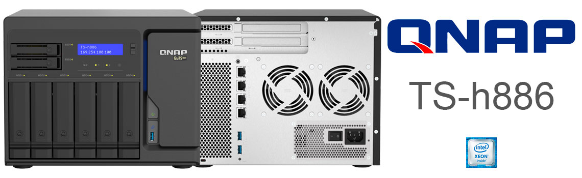 TS-h886, NAS para desktop com Intel Xeon D com quatro portas 2,5GbE para backup e VM